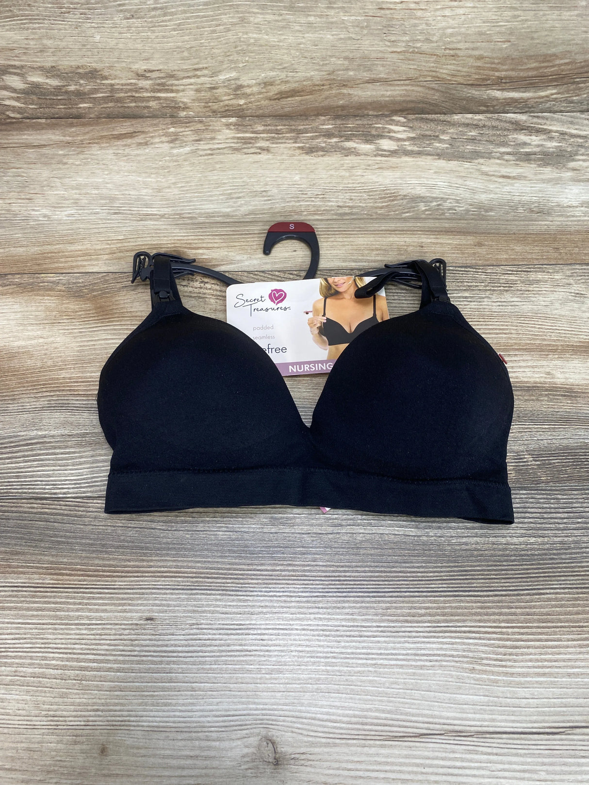 NEW Secret Treasures Wire free Nursing Bra Black sz Small