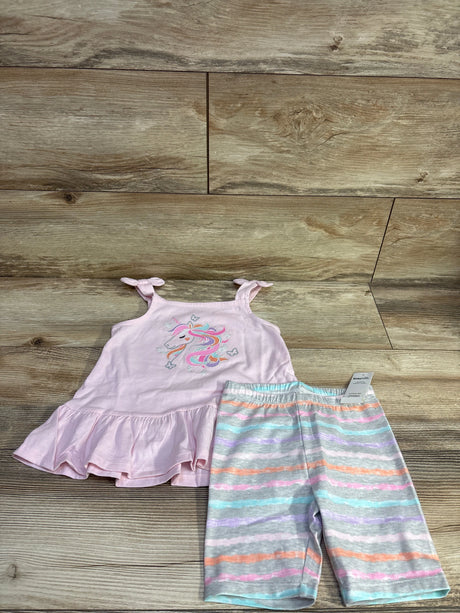 NEW Kids Headquarters 2pc Unicorn Tank & Biker Shorts Pink sz 4T - Me n Mommy To Be