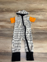 Birdie Bean Georgie Ghosts & Skeletons Glow-in-the-Dark Hooded Romper Grey sz 12-18m