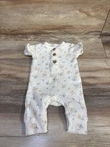Modern Moments Waffle Knit Henley Jumpsuit Ivory sz 0-3m