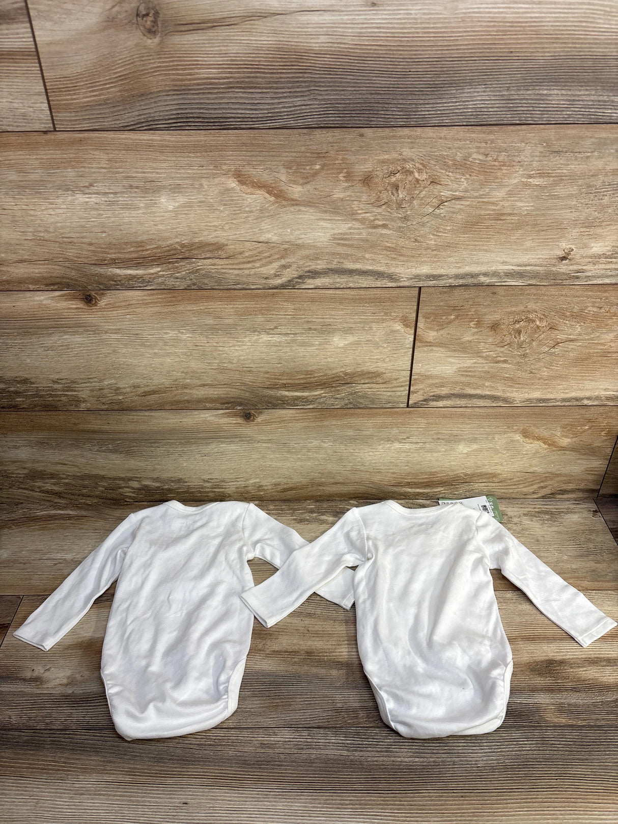 NEW H&M Kimono Long Sleeve Bodysuits 2pk White sz 6m