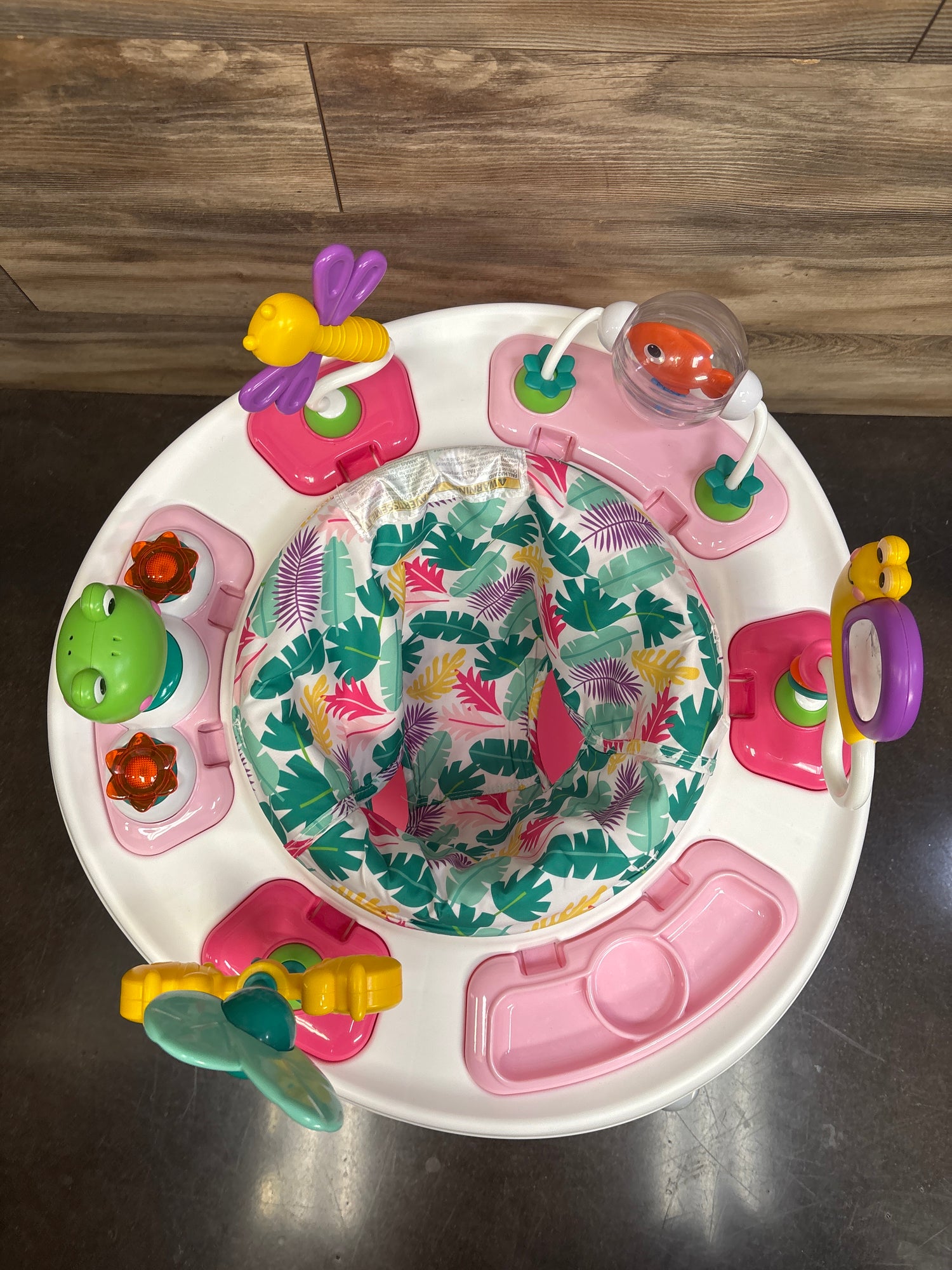 Bright Starts Bounce Bounce 2-in-1 Activity Jumper & Table - Playful Palms