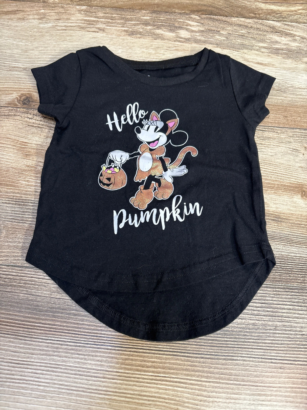 Disney Hello Pumpkin Minnie Mouse Shirt Black sz 18m - Me n Mommy To Be