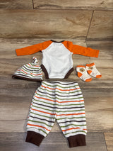 Baby Essentials 4pc Totally Stuffed Thanksgiving Set White sz 3m