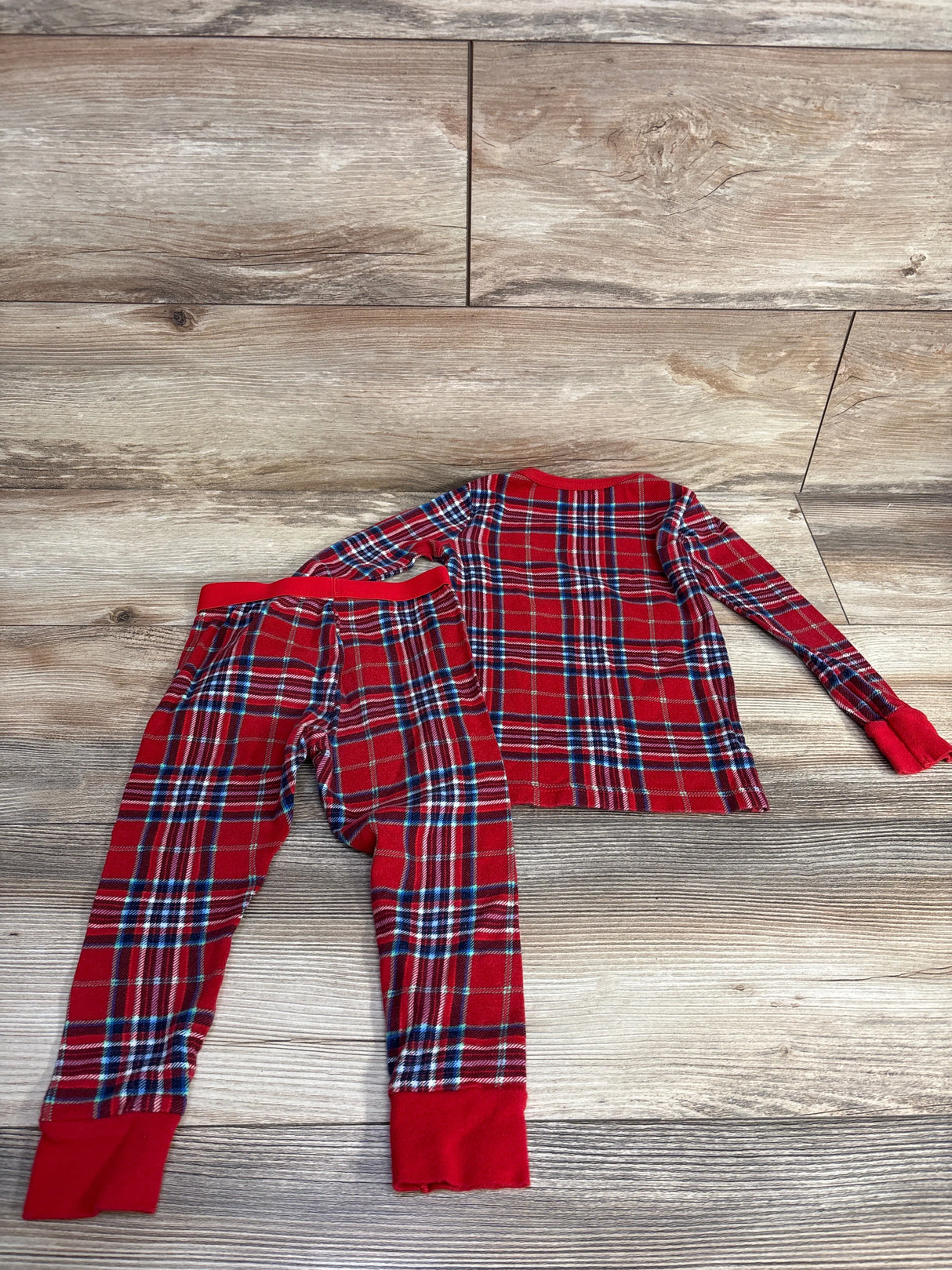 Wonder Shop 2pc Plaid Pajama Set Red sz 3T