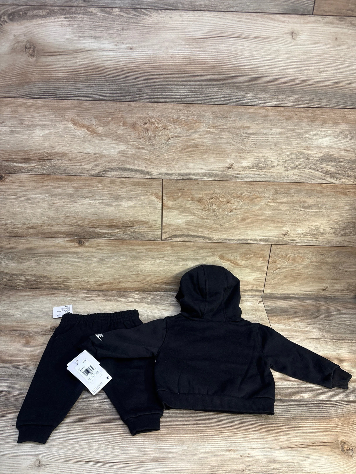 NEW NIke 2pc Just Do It Hoodie & Joggers Set Black sz 12m