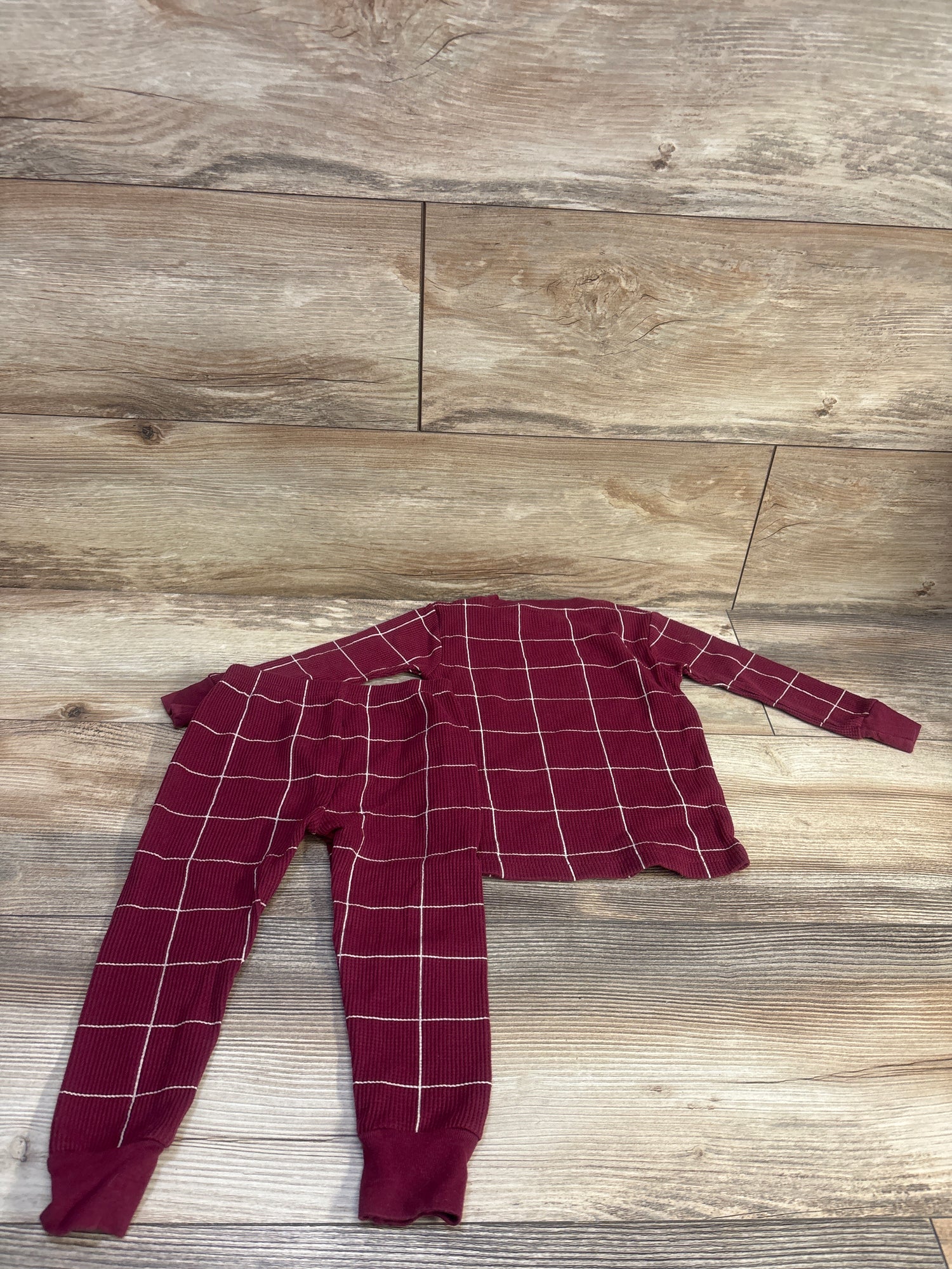 Carter's 2pc Waffle Knit Pajama Set Maroon sz 18m