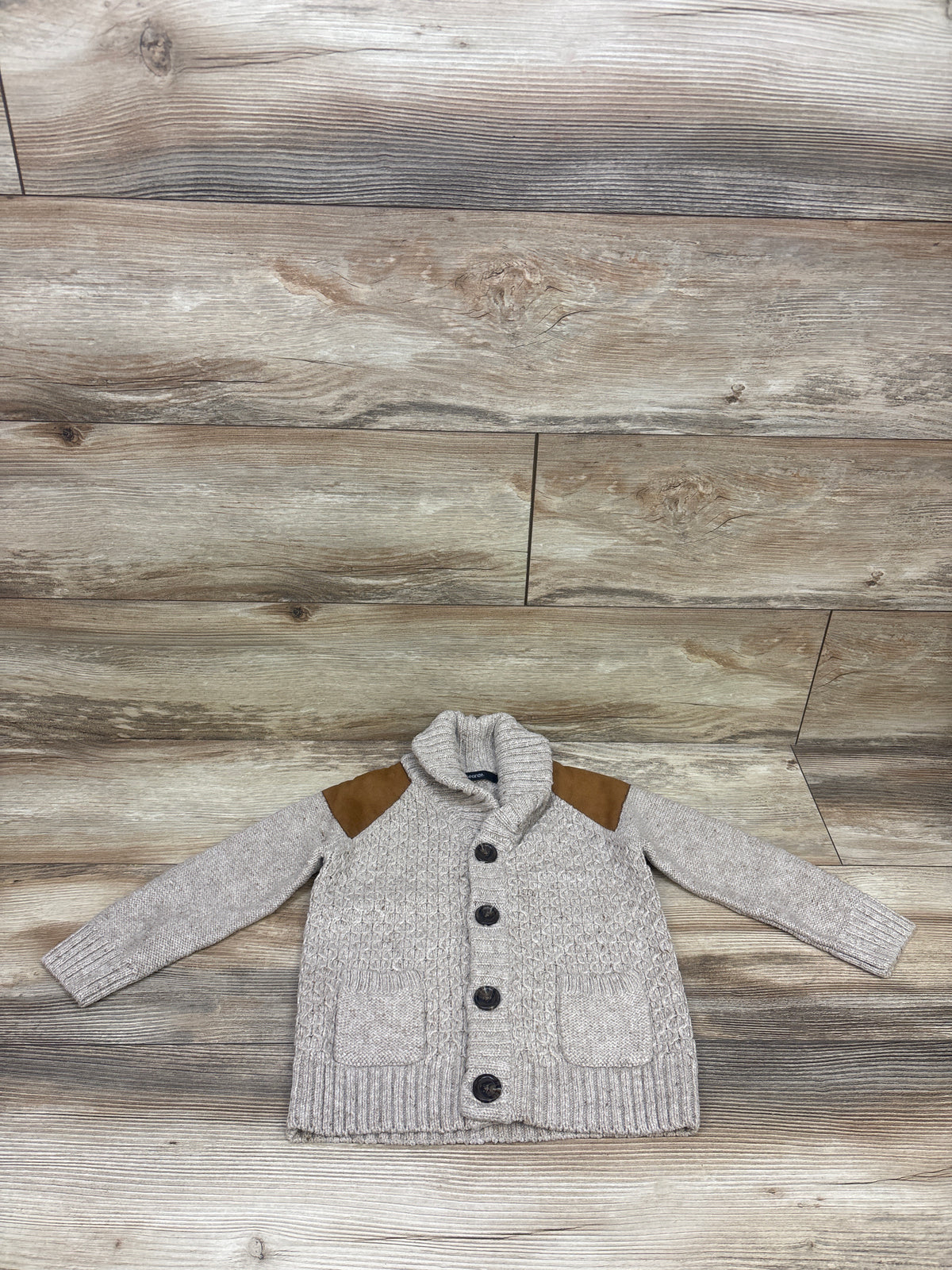 George. Knit Button-Up Sweater Beige sz 2-3T