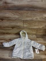 NEW Jessica Simpson Faux Fur Lined Puffer Jacket White sz 24m