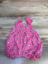Hello Kitty Eyelet Shortie Romper Pink sz 9m