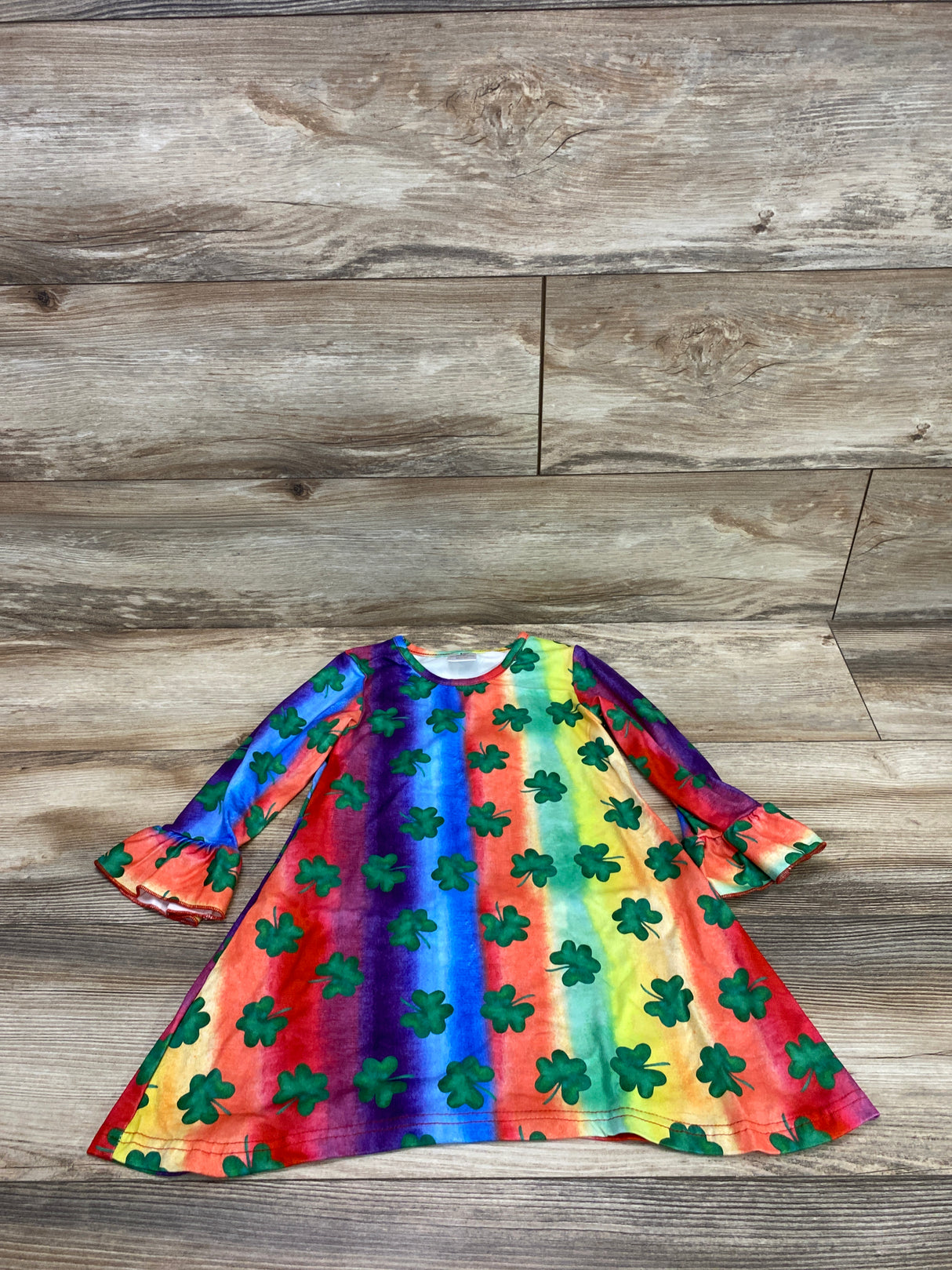 Rainbow Shamrock Dress sz 3T