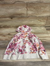 Oshkosh Floral Full Zip Hoodie Beige sz 3T