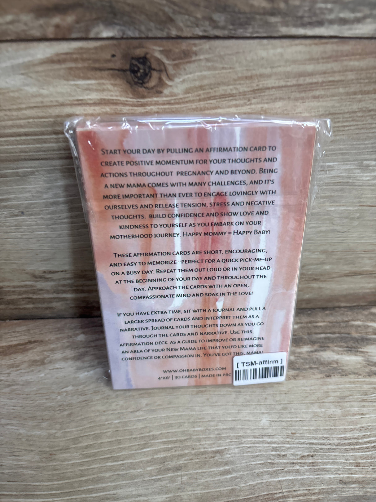 NEW OhBabyBoxes New Mama Affirmation Cards 30ct