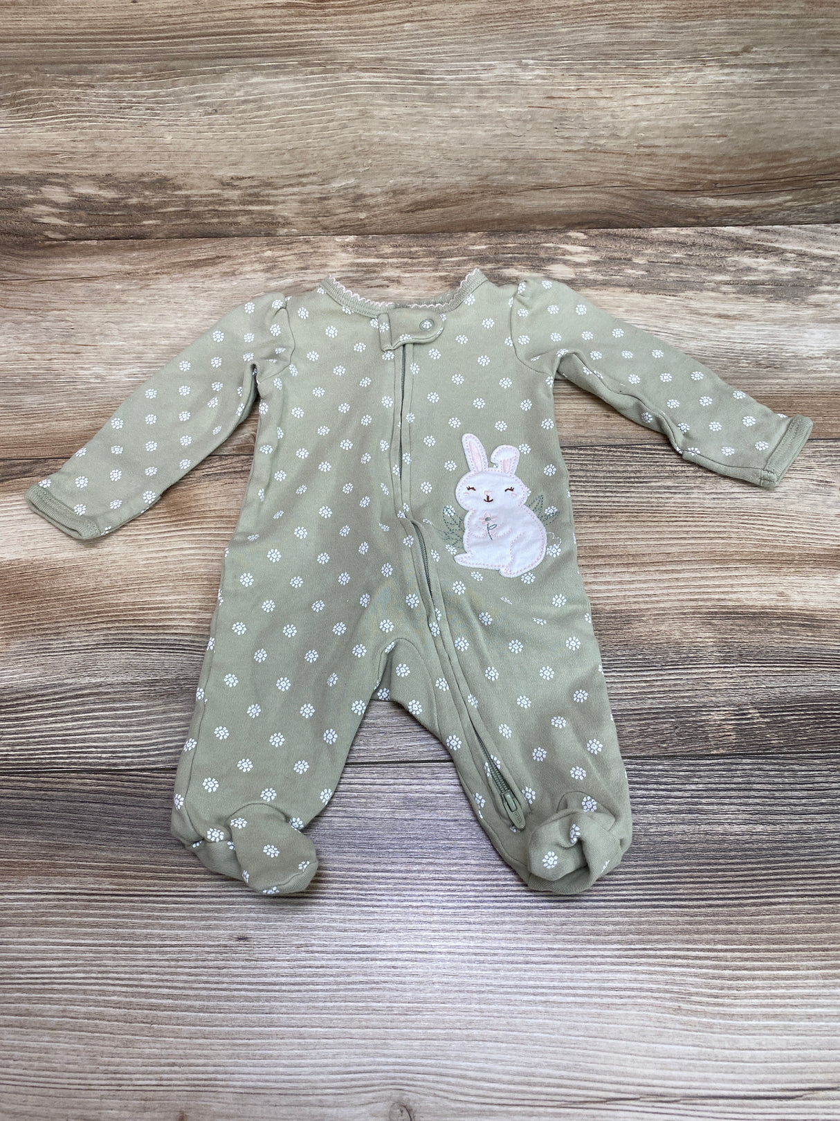 Carter's Floral Sleeper Green sz Newborn