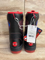 NEW Marvel Spider-Man Light-Up Winter Boots Black sz 1Y