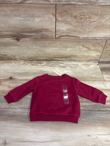 New First Impressions maroon pullover sweatshirt for infants size 3-6 months