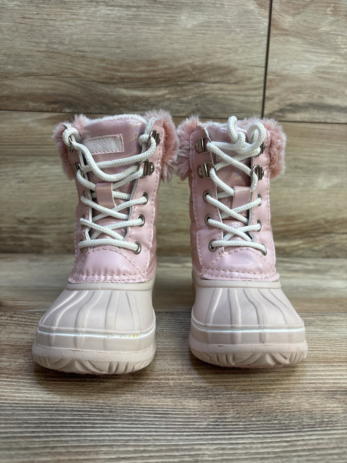 London Fog Faux Fur Winter Snow Boots Pink sz 7C