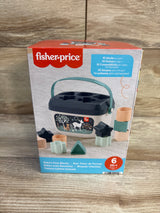 NEW Fisher Price Baby's First Blocks Shape Sorter - Navy Fawn