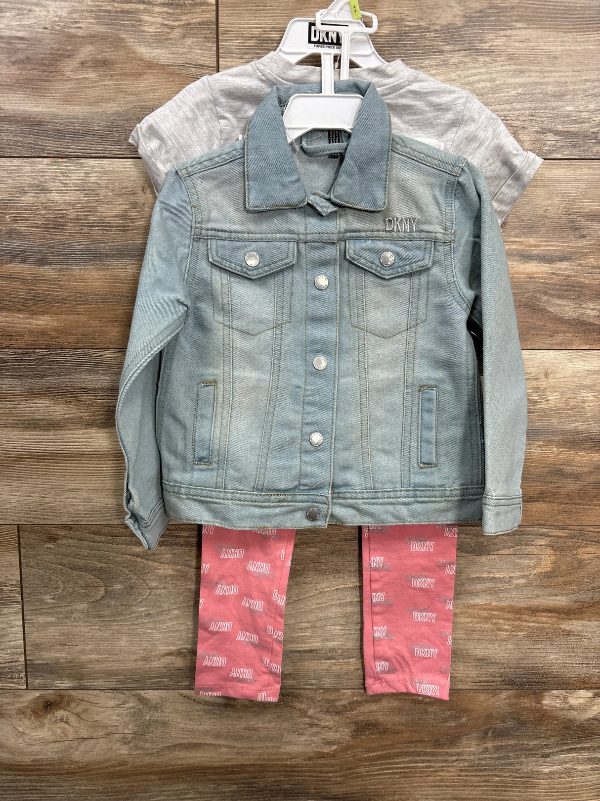 NEW DKNY 3pc Denim Jacket Set Blue sz 4T