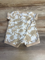 Carter's Dinosaur Shortie Romper White/Beige sz 3m