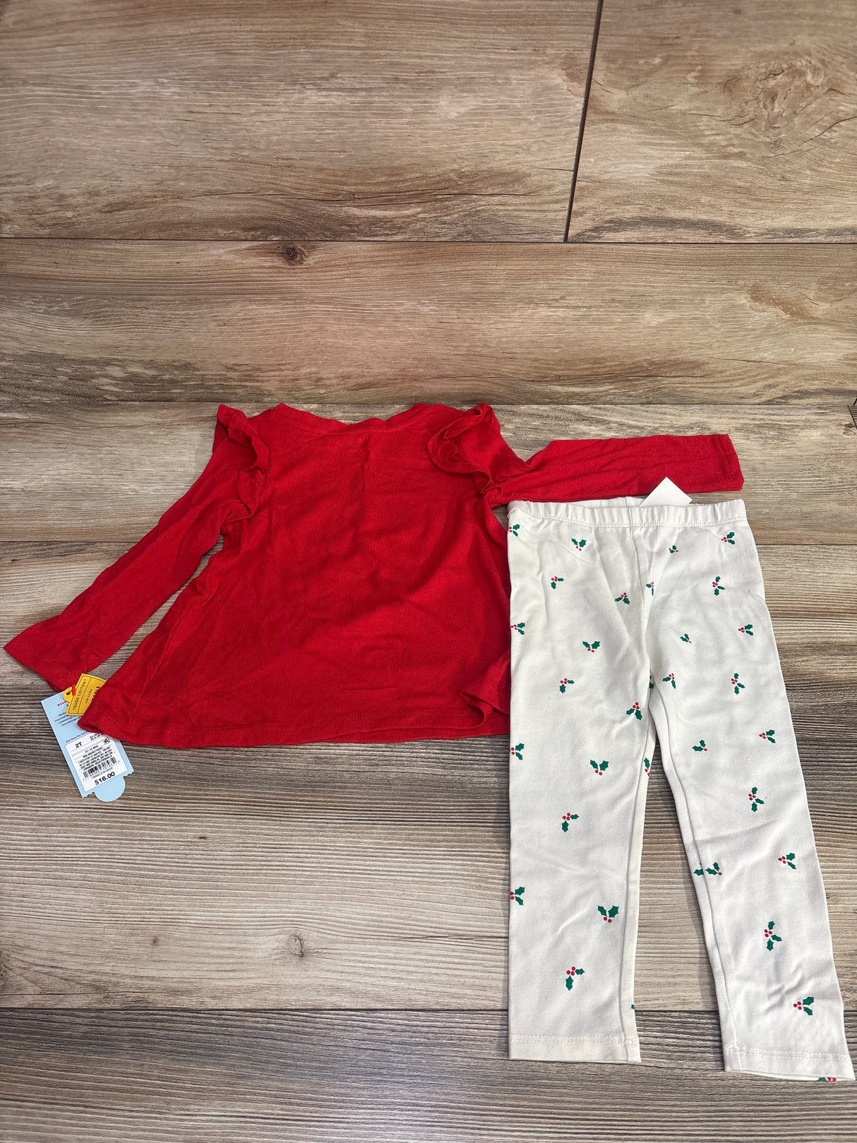 NEW Cat & Jack 2pc Seek Magic Every Where Shirt & Bottoms Set Red sz 2T