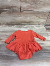 Starting Out Ribbed Skirted Bodysuit Orange sz Newborn