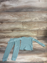 Just One You 2pc Waffle Knit Pajama Set Green sz 3T