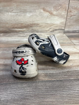Crocs Classic Clogs w/ Spiderman Jibbit, Brown sz 6c