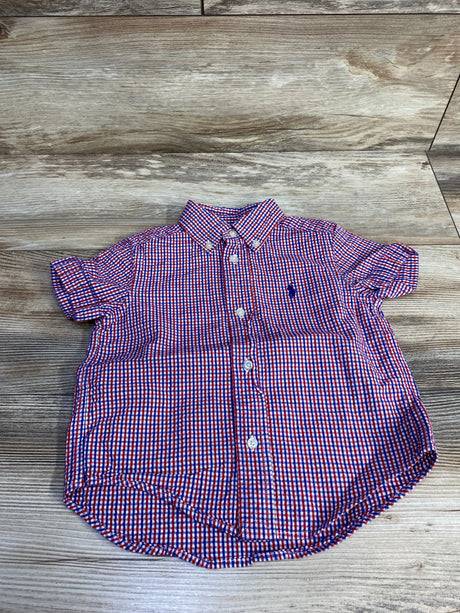 Ralph Lauren Gingham Button Down Shirt Red sz 2T - Me n Mommy To Be