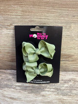 NEW Hair Bows 2pk Light Olive Green