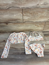 Rylee + Cru 3pc Cropped Rashguard Set in Nautical Ivory sz 2-3T