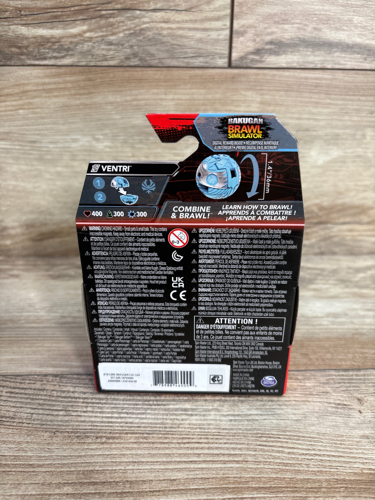 NEW Bakugan Titanium Ventri Action Figure, Light Blue