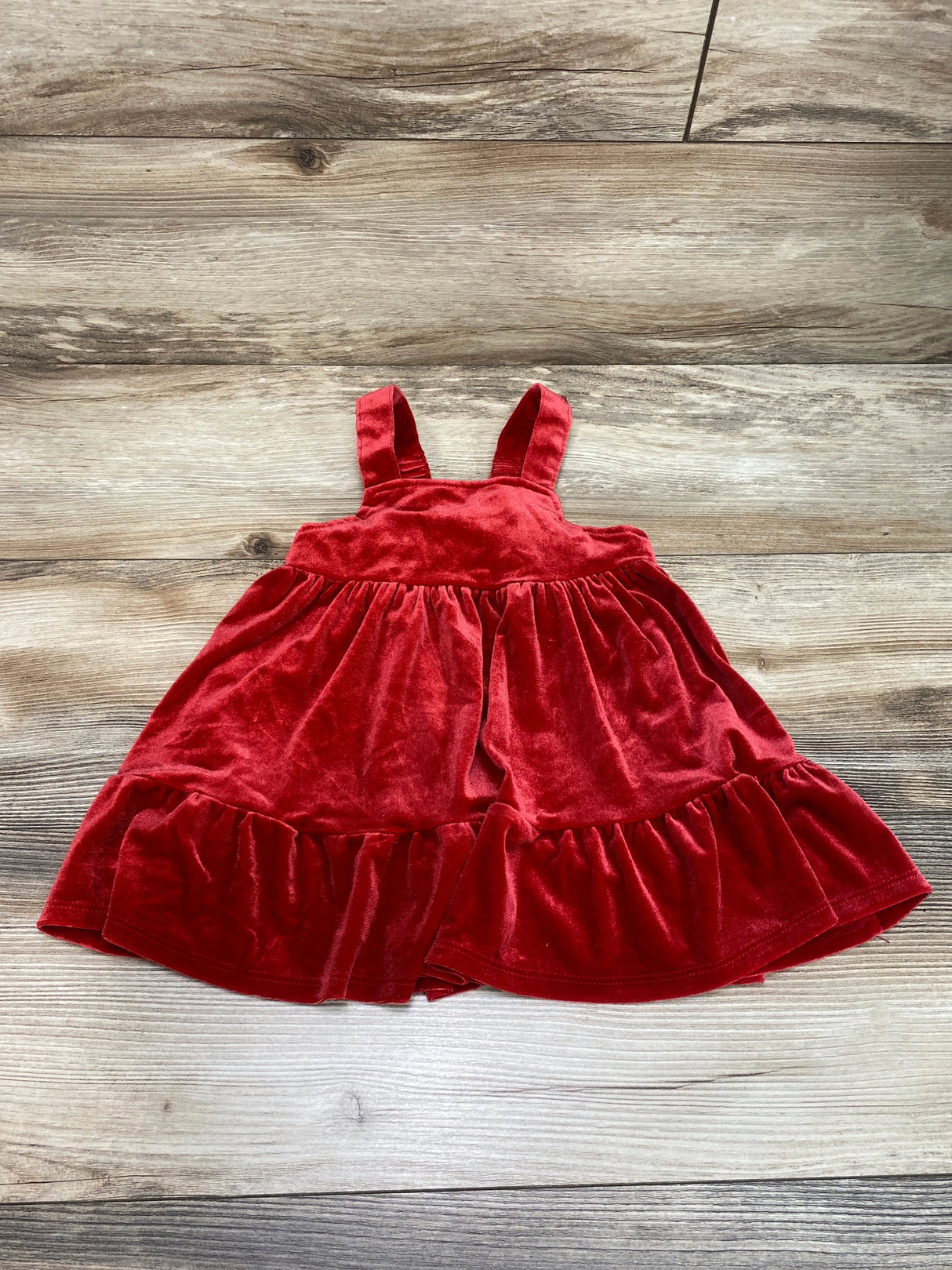 Cat & Jack Sleeveless Velvet Dress Red Sz 18m