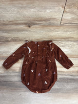 Carter's Floral Cord Bubble Romper Brown sz 18m