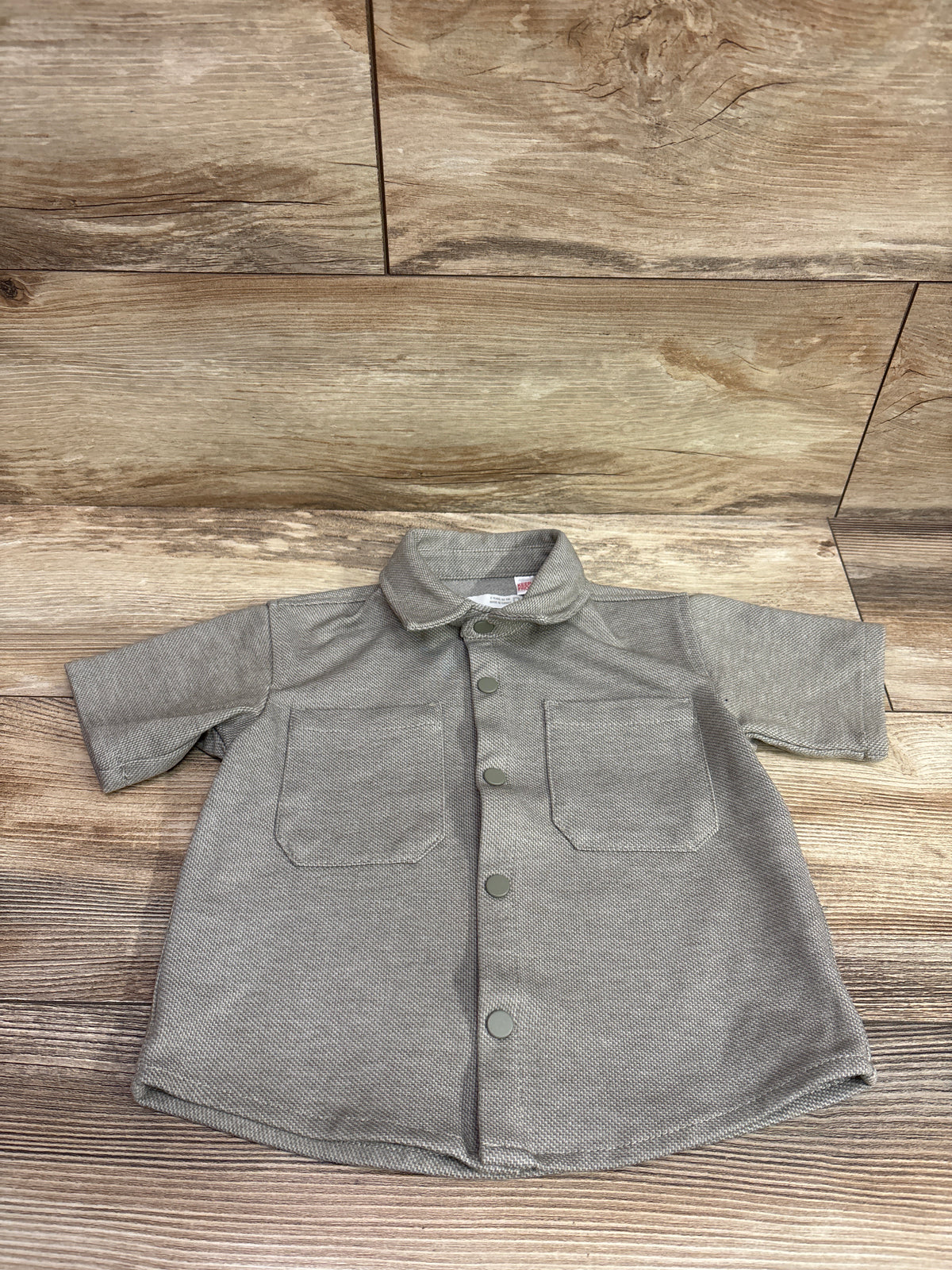 Zara Button-Up Shirt Tan sz 2T