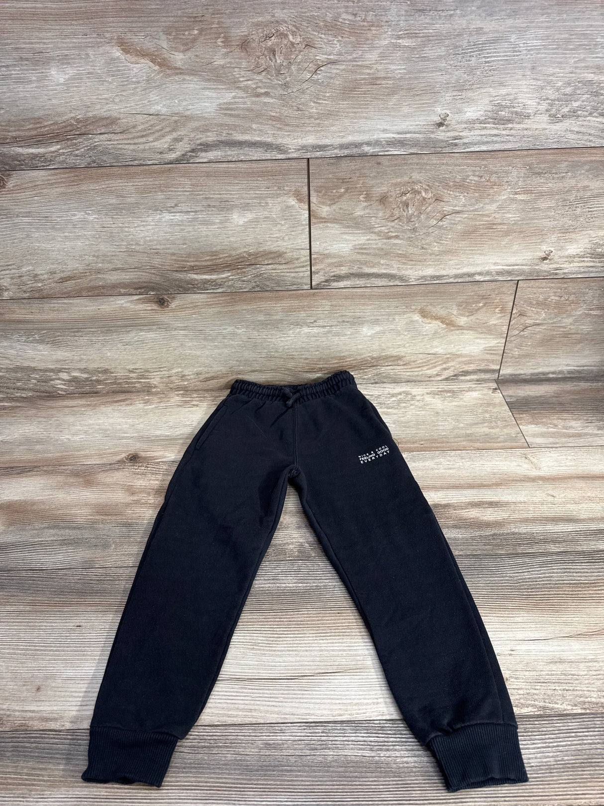 Zara Nice & Cool Feeling Good Drawstring Joggers Black sz 4-5T