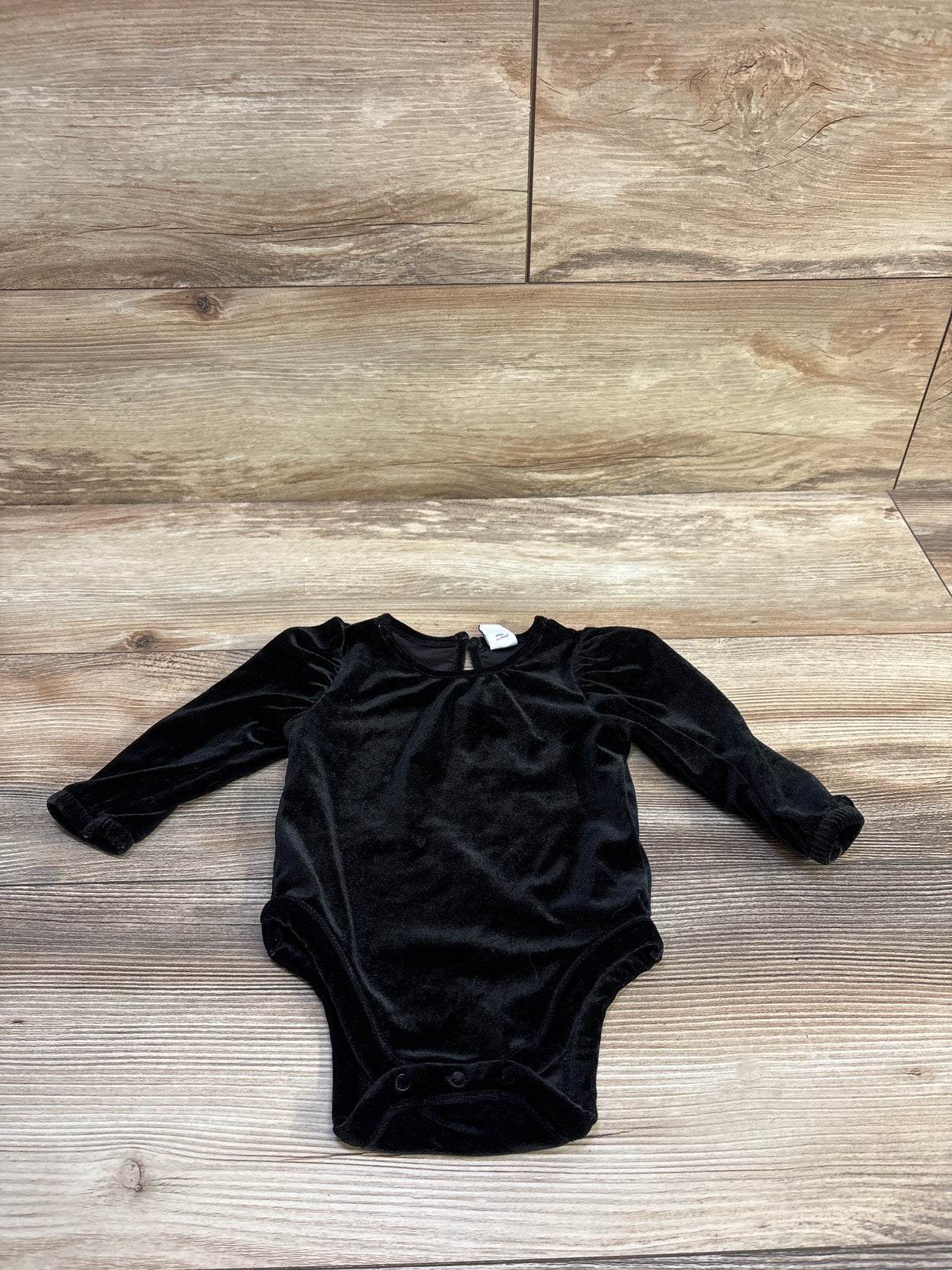 Old Navy Velvet Open Back Bodysuit Black sz 3-6m
