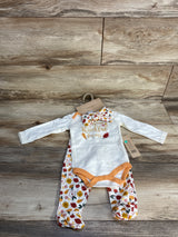 NEW Chickpea 3pc Fall Bodysuit Set White sz 6-9m