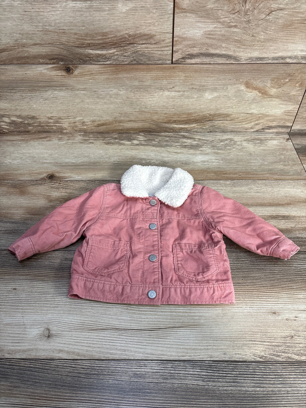 Old Navy Corduroy Sherpa Lined Coat Pink sz 3-6m