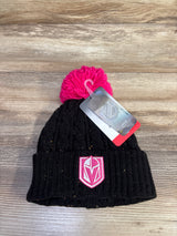 NHL Vegas Golden Knights Pink Nep Yarn Cuff Pom Beanie sz Girls OS