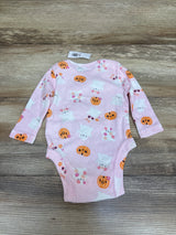 NEW Old Navy Ghost & Pumpkin Long Sleeve Bodysuit Pink sz 0-3m