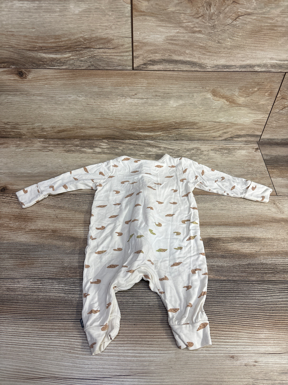 Modern Moments Croissant Print Sleeper White sz 0-3m