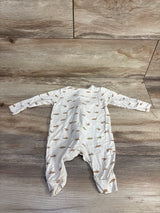 Modern Moments Croissant Print Sleeper White sz 0-3m