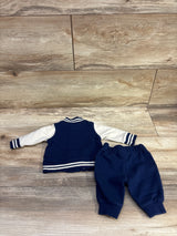 Carter's 2pc Varsity Jacket & Pants Set Navy sz Newborn