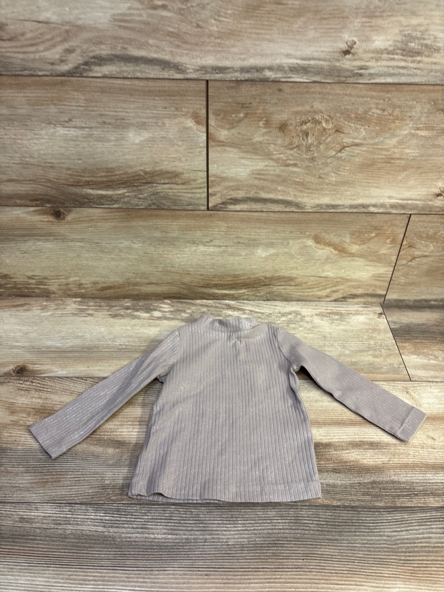 Oshkosh Long Sleeve Ribbed Metallic Shirt Tan sz 12m