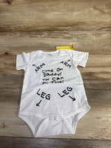 NEW Shein Come On Daddy You Can Do This Bodysuit White sz 3m