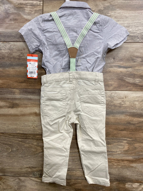 NEW Cat & Jack 4pc Suspender Set Grey sz 18m - Me n Mommy To Be