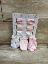 NEW Danbar Global Ava Olivia 6pc Headband and Mittens, Pink