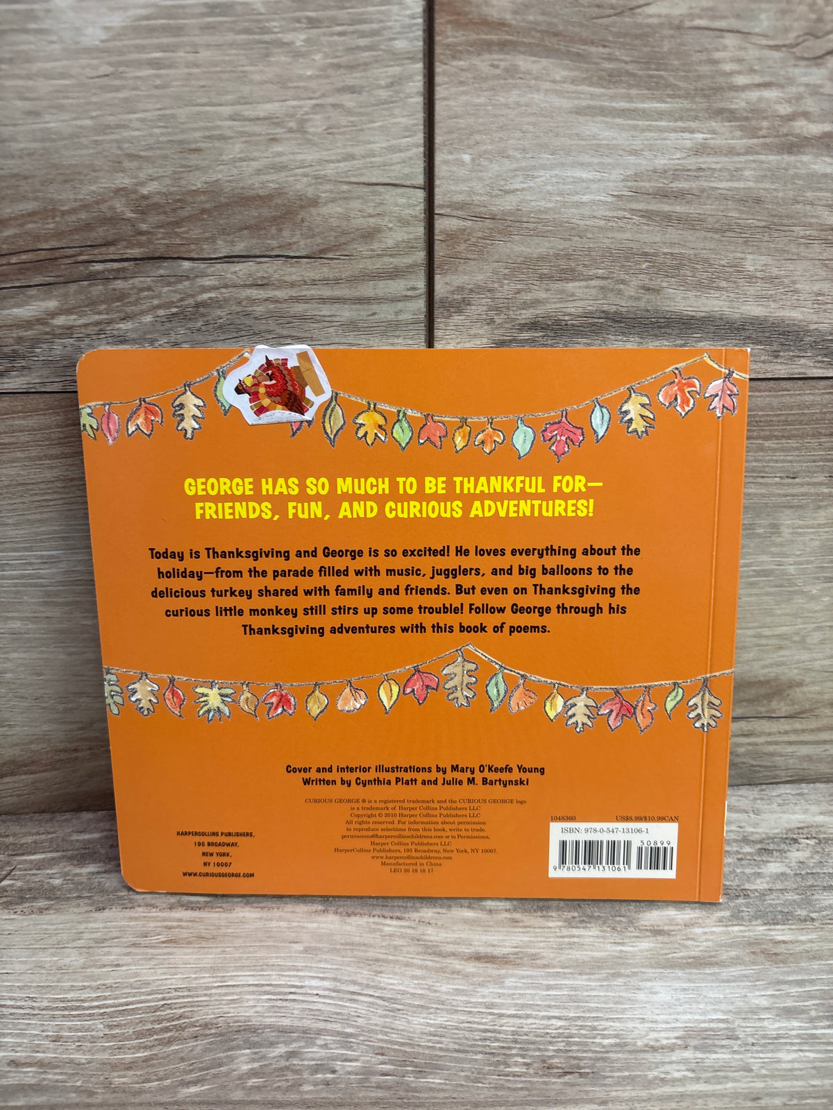 Happy Thanksgiving, Curious George Tabbed Board Book