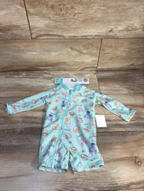 NEW Disney Baby 1pc Winnie The Pooh Rash Guard Romper Mint sz 6m